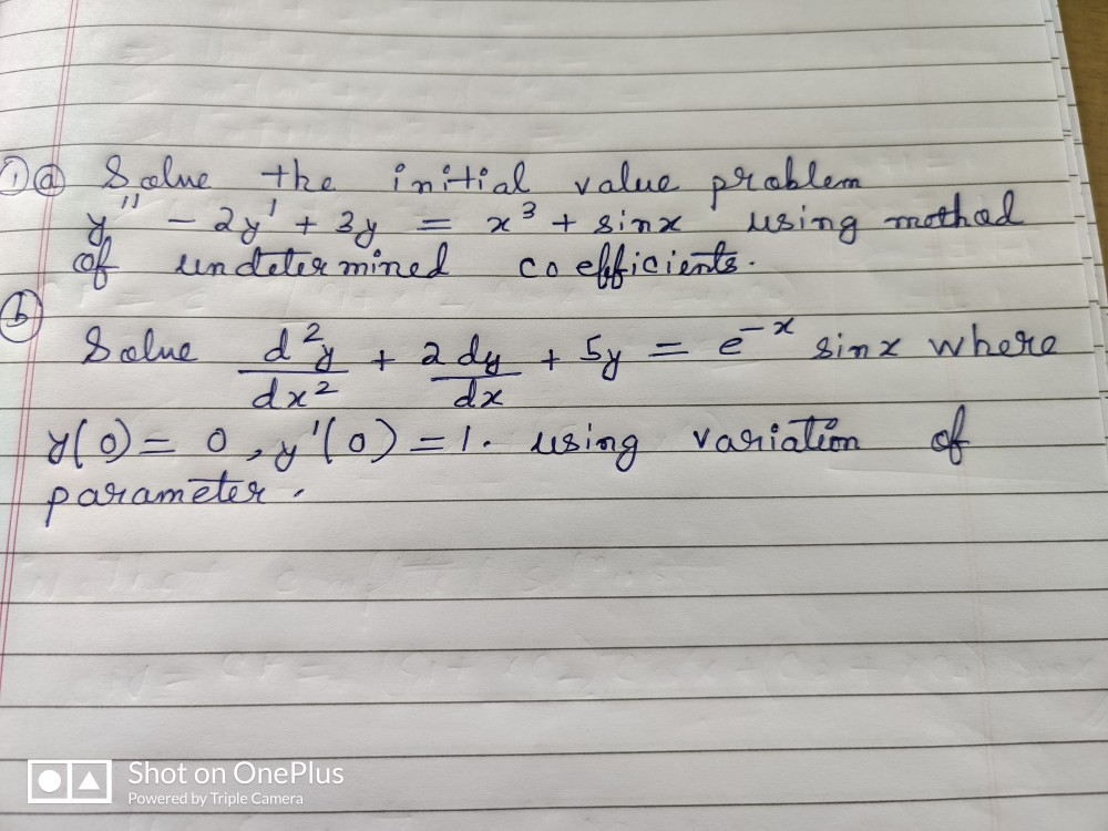 D@ Salue +he
initial value prablem
3+8inx
co efficiente.
using mothad
%3D
of
undeler mined
