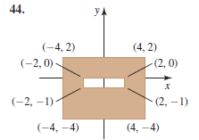 44.
yA
(-4, 2)
(4, 2)
(-2, 0) -
-(2, 0)
(-2, –1)-
(2, – 1)
(-4, -4)
(4, -4)
