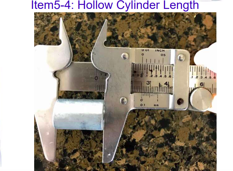 Item5-4: Hollow Cylinder Length
Ban
0 01 INCH
05
01
mm