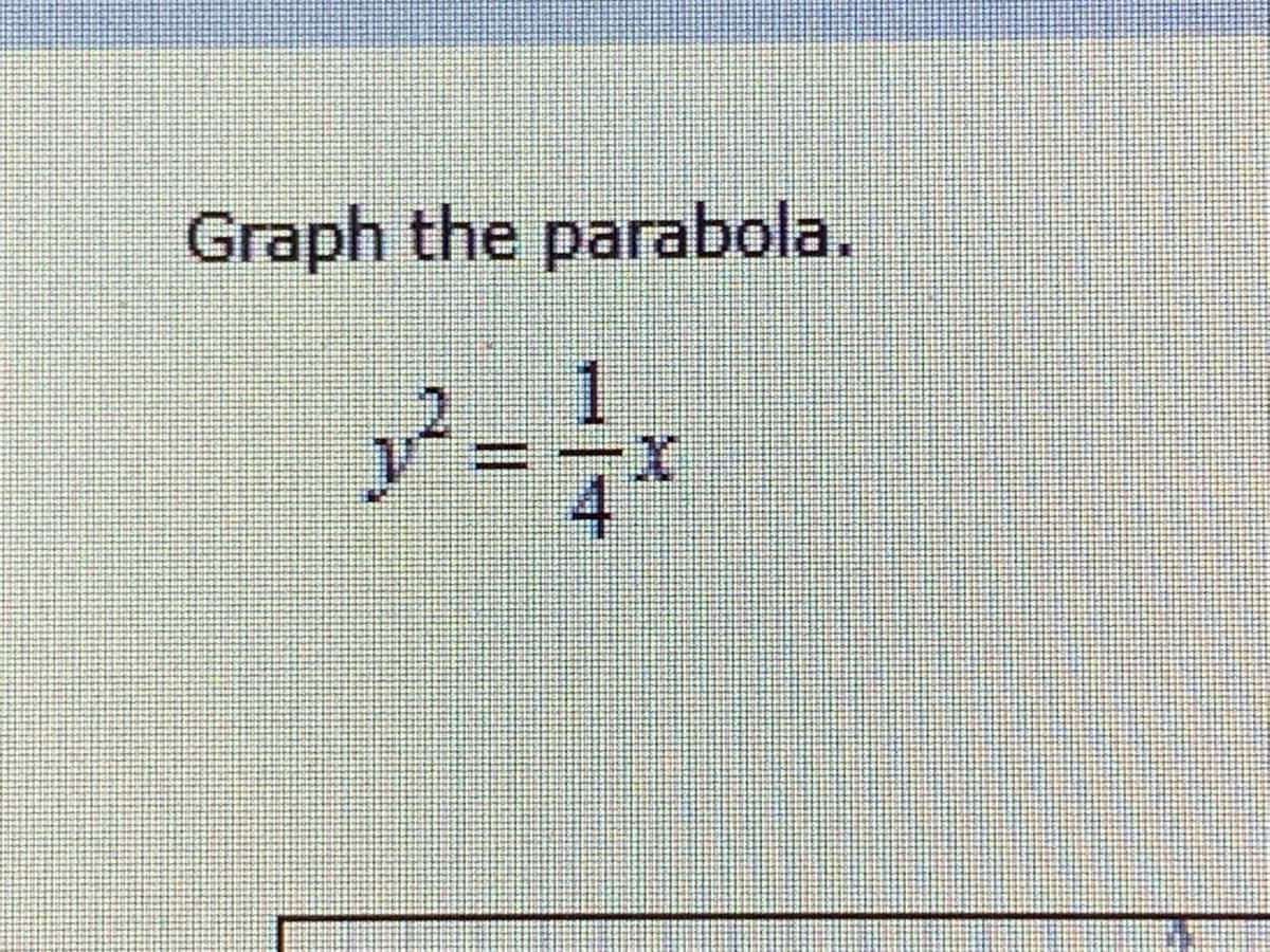 Graph the parabola.
