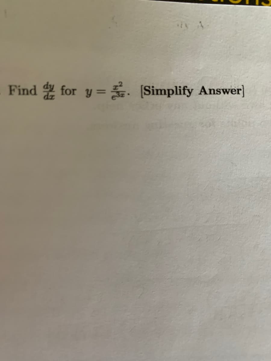 y = . (Simplify Answer]
