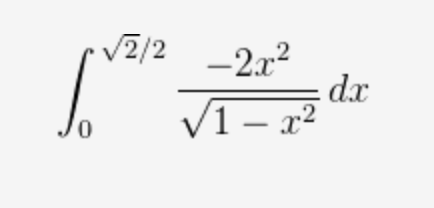 V2/2 -2x2
–2.x²
dx
V1 – x²
