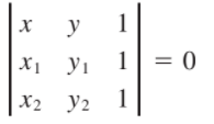 y
1
X1 yı
Yı 1| = 0
X2 y2
1
