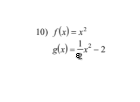 10) f(x) = x²
) ==x² - 2
– 2
