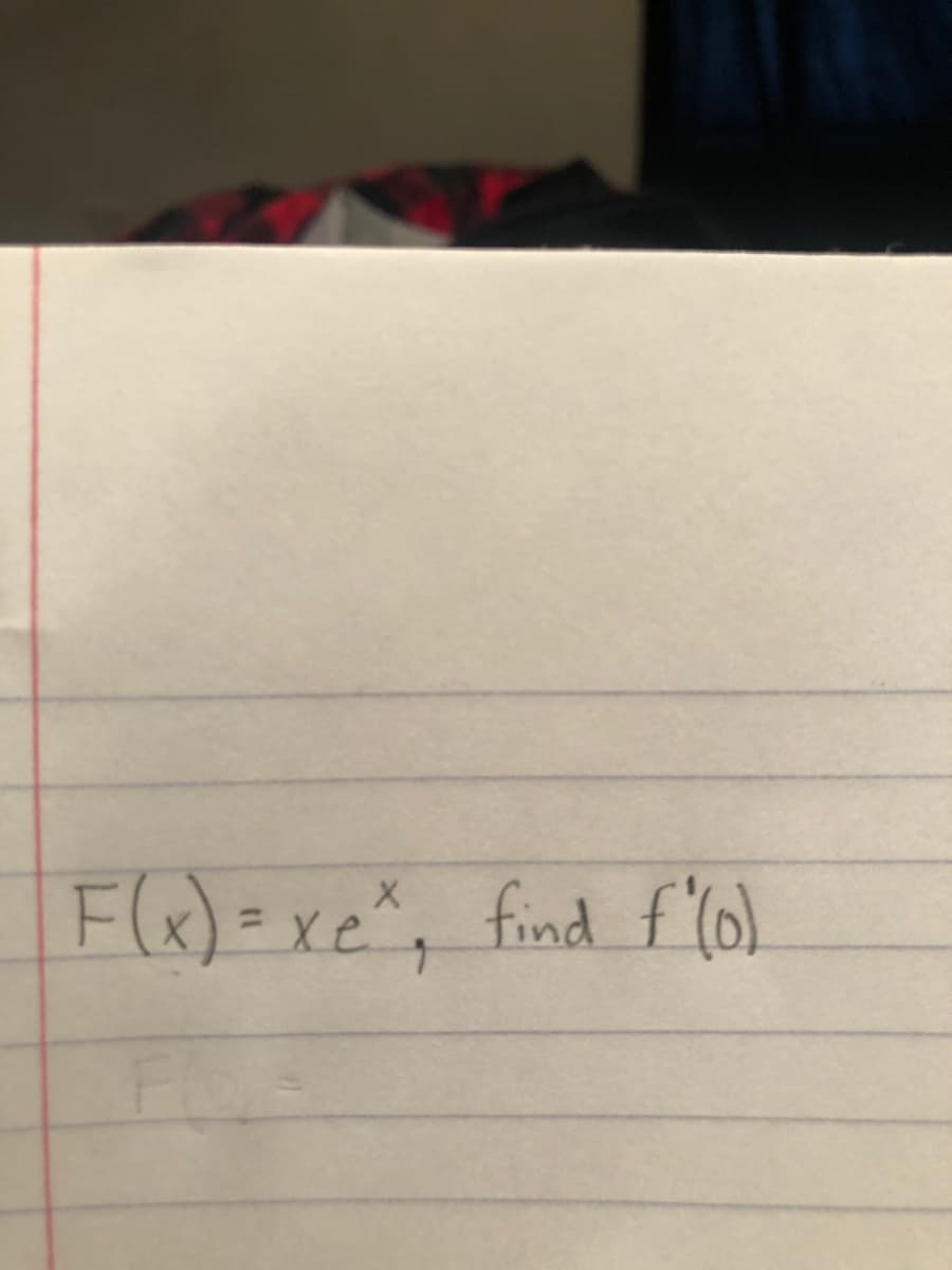 F(x) = xe", find f c)
