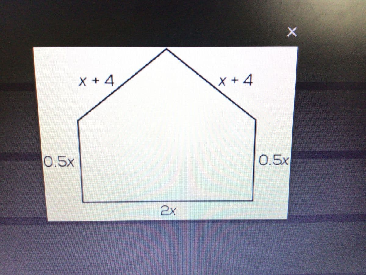 X + 4
X + 4
0.5x
0.5x
2x
