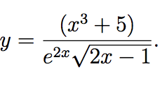 ( α +5)
y =
e2a /2x – 1"
