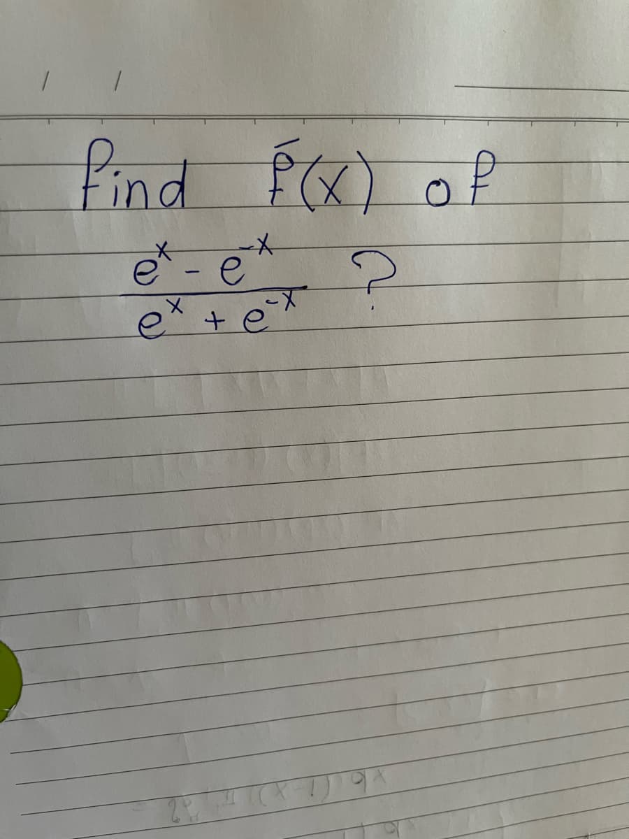 find f) of
ex

