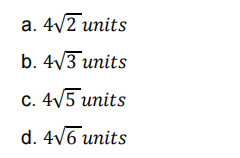 а. 4V2 units
b. 4/3 units
C. 4V5 units
d. 4v6 units
