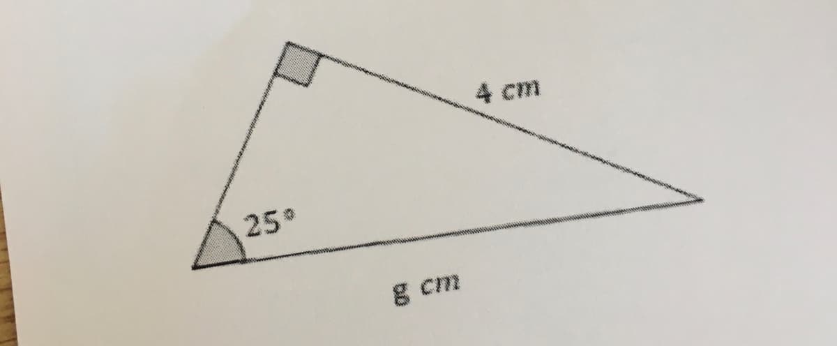 4 cm
25°
g cm
