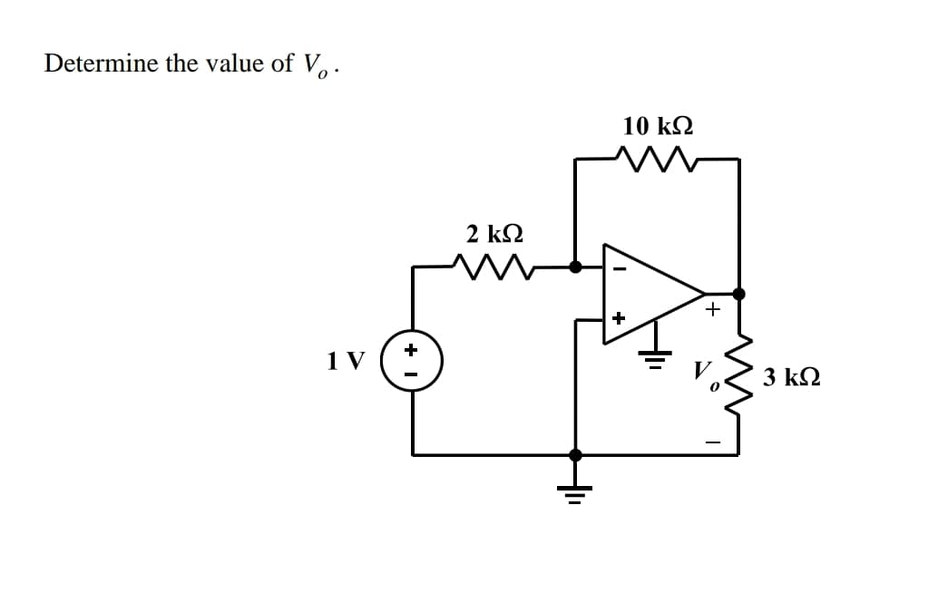 Determine the value of V,.
10 k2
2 k2
3 k2
