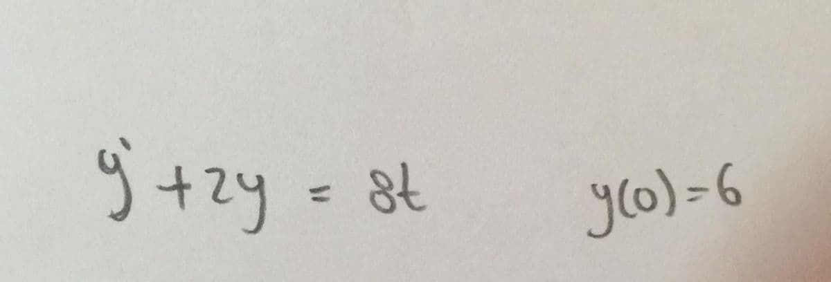 9 +zy= 8t
%3D
y(o) = 6
