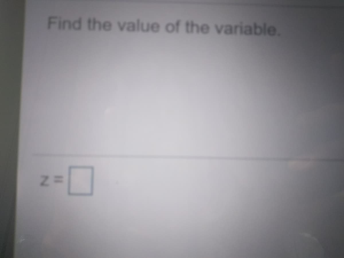Find the value of the variable.
