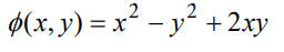 $(x, y)
= x- - y +2xy
