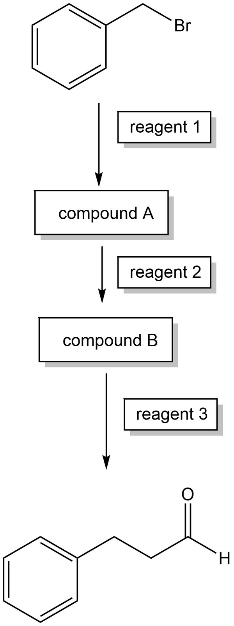 Br
reagent 1
compound A
reagent 2
compound B
reagent 3
H.
