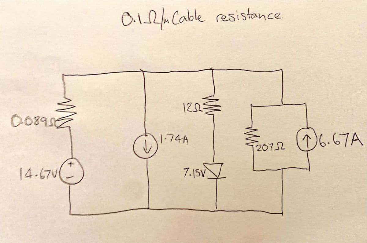 0-08905
14.67V
0.12/ Cable resistance
с
1252
1-74A
7.15V 7
2072 16.67A