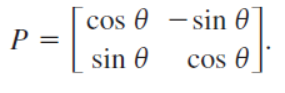 cos 0 –sin 0
P
sin 0
cos 0
