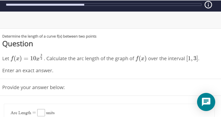 ate the arc length of the graph of f
