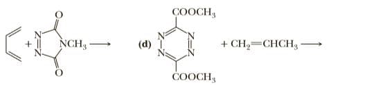 ÇOOCH,
NCH3
(d)
+ CH,=CHCH3
ČOOCH3
