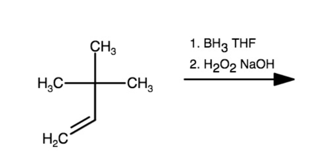 ÇH3
1. BH3 THF
2. H2O2 NaOH
-CH3
H,C-
H,C
