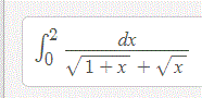 dx
V1+x + Vx
