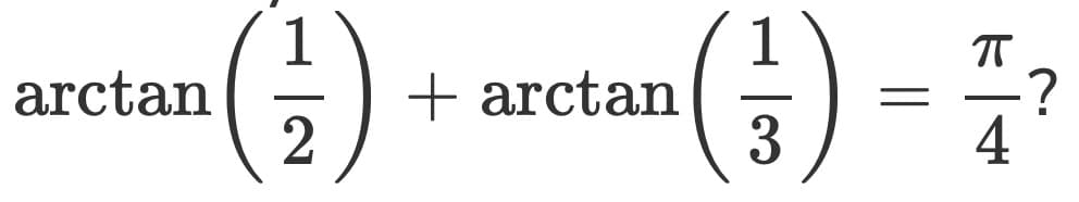 1
arctan
2
1
+ arctan
3
()-
4
