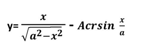 Acrsin
y=
Va2-r2
a
