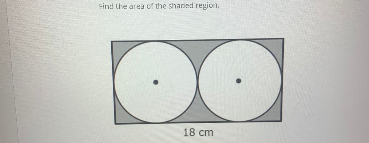 Find the area of the shaded region.
18 сm
