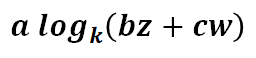 a log(bz + cиw)

