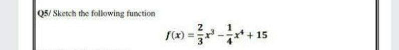 Q5/ Sketch the following function
2
S(x) =
1
15
