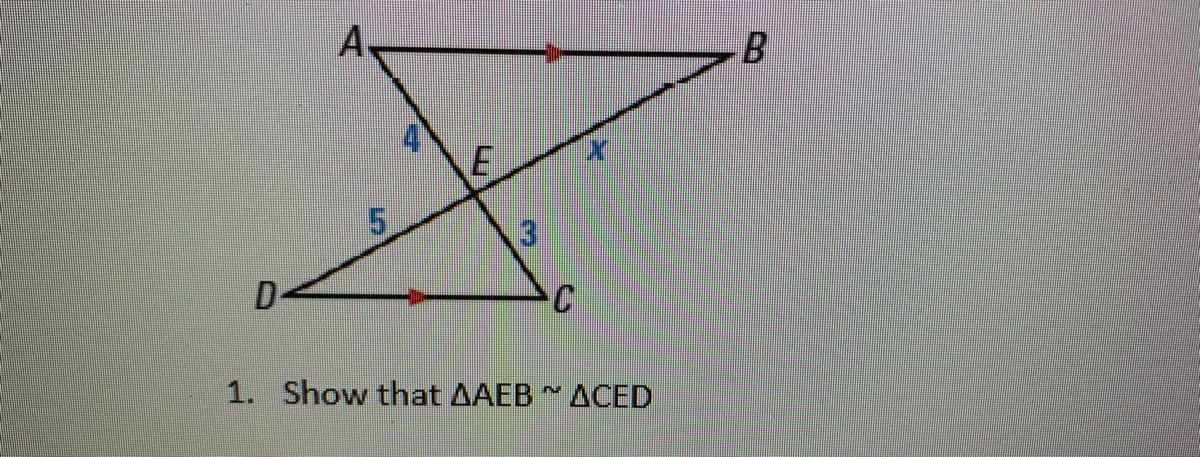 A
1. Show that AAEB ACED
