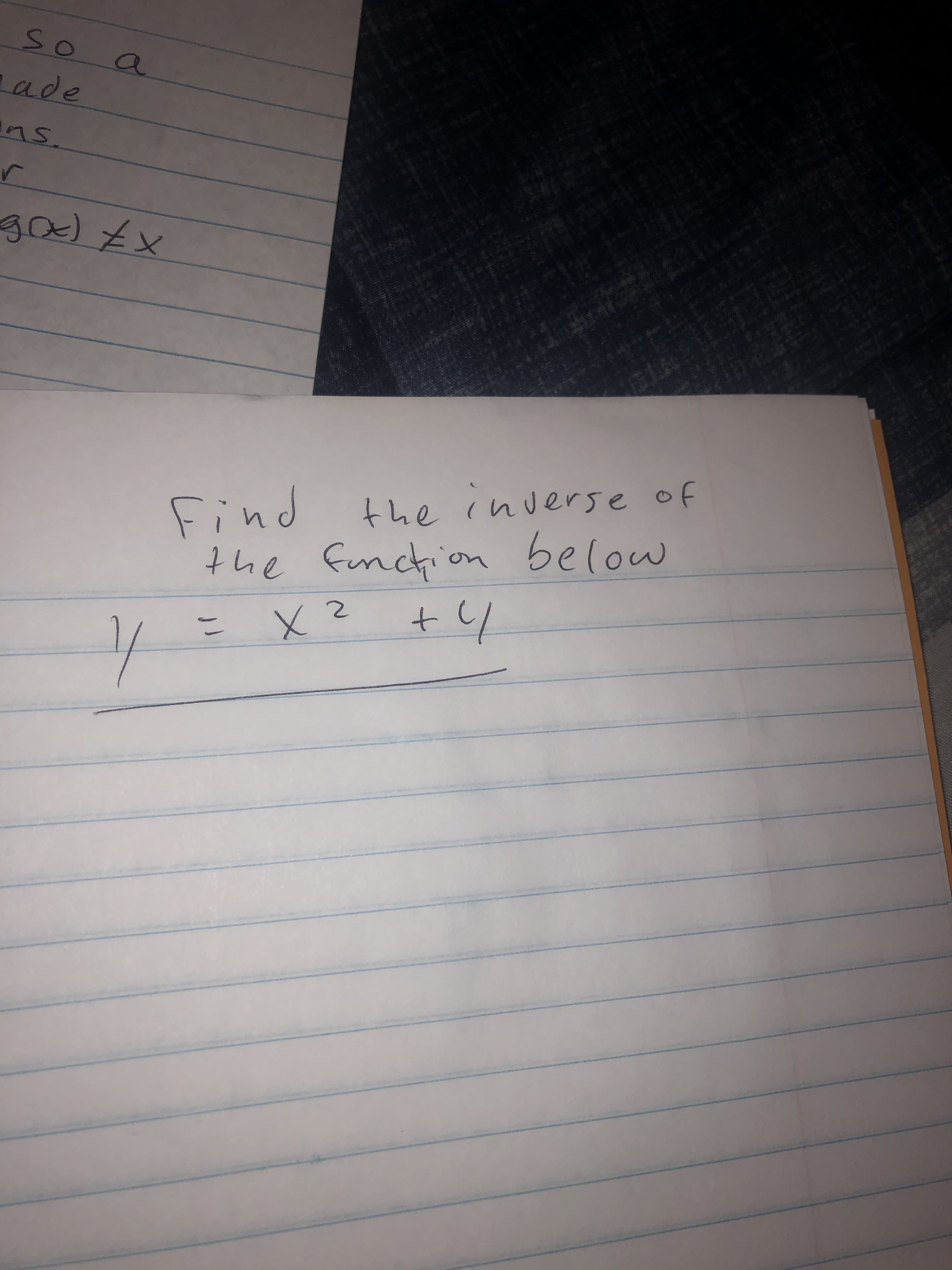 Find
the fnckion below
the inverse of
%3D
