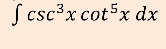 S csc³x cot5x dx
3
X.
