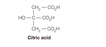 CH, – CO,H
Но —с—со,н
CH, – CO,H
Citric acid
