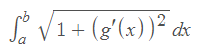 S V1+ (g'(x))² dx
