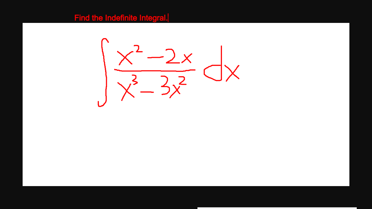 Find the Indefinite Integral.
x²-2x
dx
-
