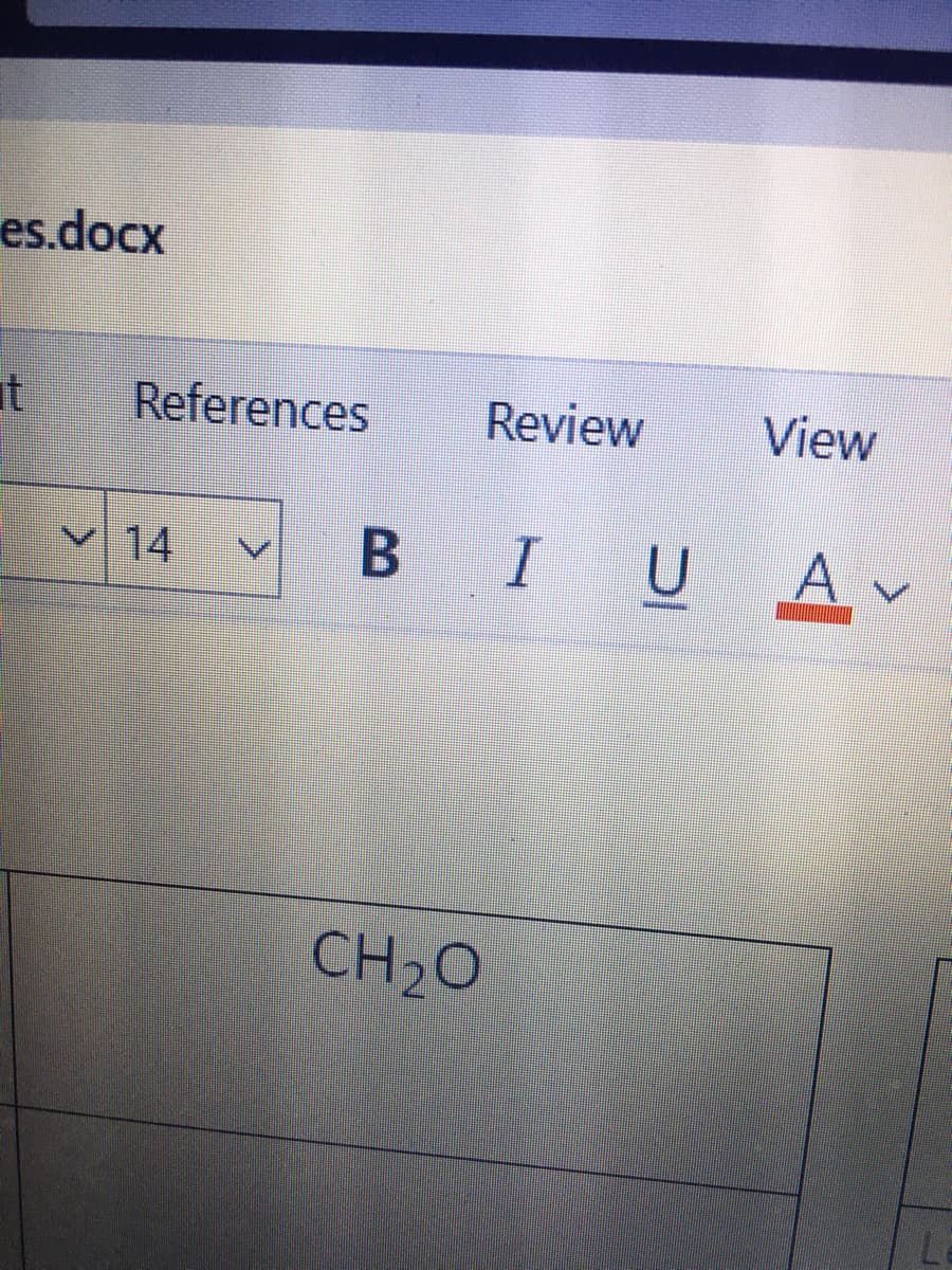 es.docx
it
References
Review
View
14
B IU Av
CH20

