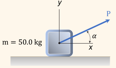 y
a
m = 50.0 kg
