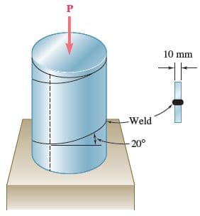 10 mm
Weld
20°
