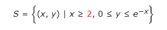 s = (x, y) x 2 2, 0 < y se

