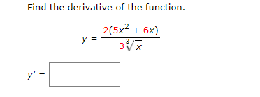 2(5x² + 6x)
y =
