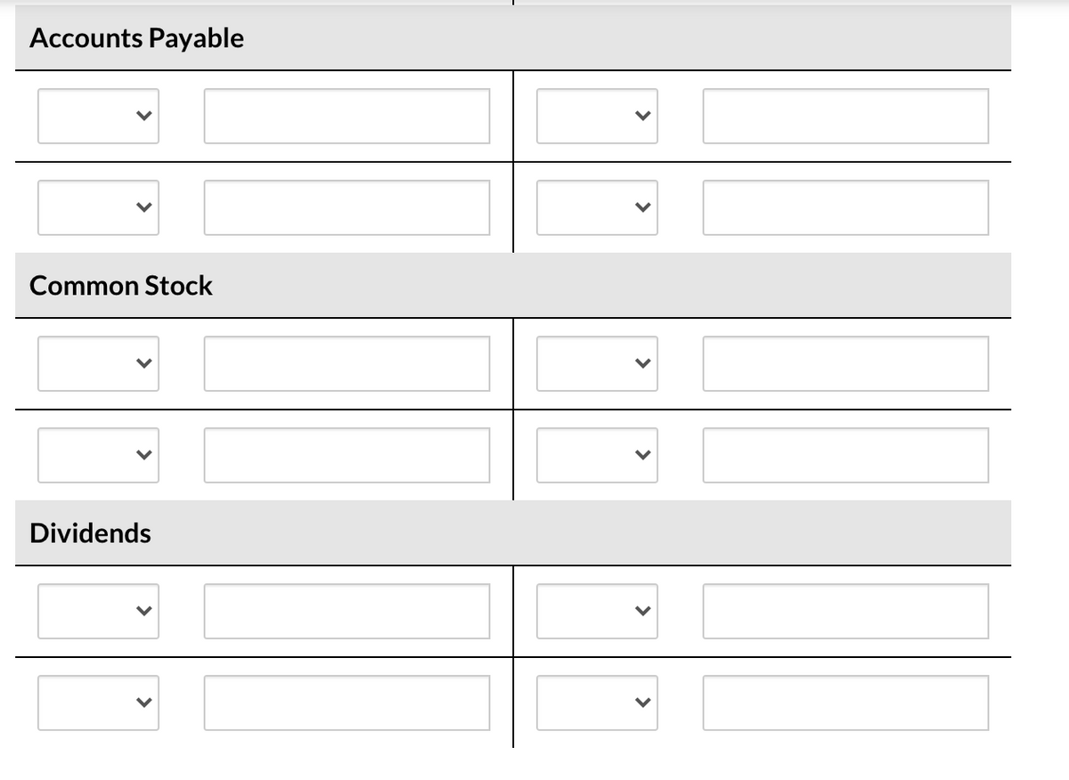 Accounts Payable
Common Stock
Dividends
