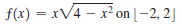 f(x) = xV4 – x² on [–2, 2]
