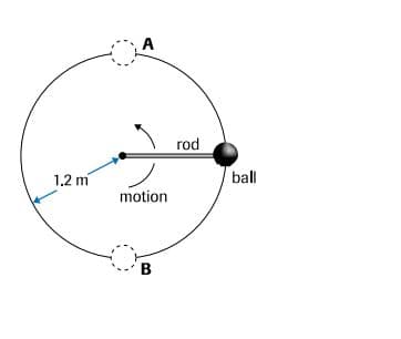1.2 m
A
motion
B
rod
ball