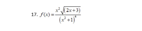 2-²
17. f(x)=-
√√(2x+3)
