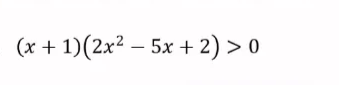 (x + 1) (2x²5x + 2) >0