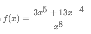 - f(x) -
= =
3၉5 + 130
+13x-4
8