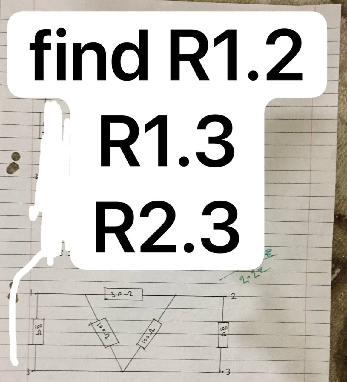 find R1.2
R1.3
R2.3
00
