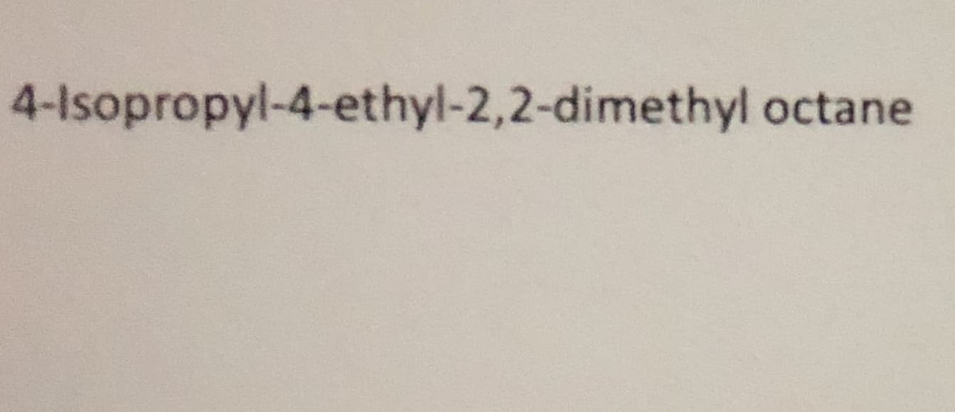 4-Isopropyl-4-ethyl-2,2-dimethyl octane
