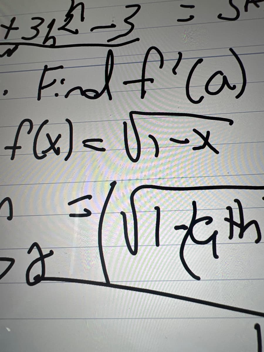 +36-3
;
• Find f'(a)
f(x)=0)-x
all的
d
